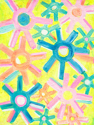Flower Power Wallpaper for Playrooms _ Bedrooms | Bright Floral Wallpaper