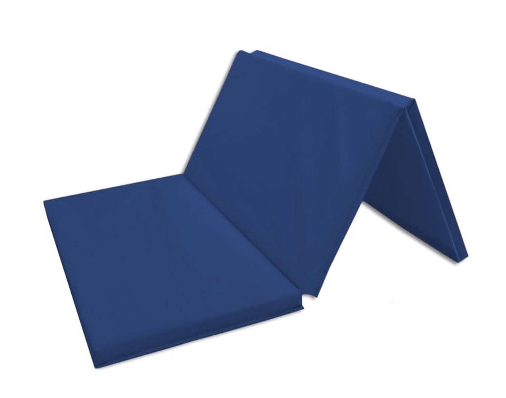 Blue AK Athletics foldable landing mat for kids with a sturdy and practical design for safe landings