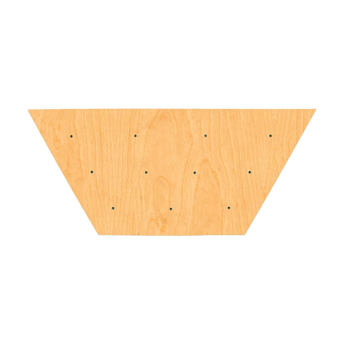 Elevate half-hex rock wall panel for kids made of natural wood with multiple climbing holds