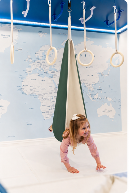 Kids Sensory Indoor Swing | Adjustable Cotton or Lycra Therapy Swing