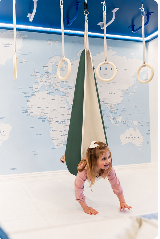 Kids Sensory Indoor Swing | Adjustable Cotton or Lycra Therapy Swing