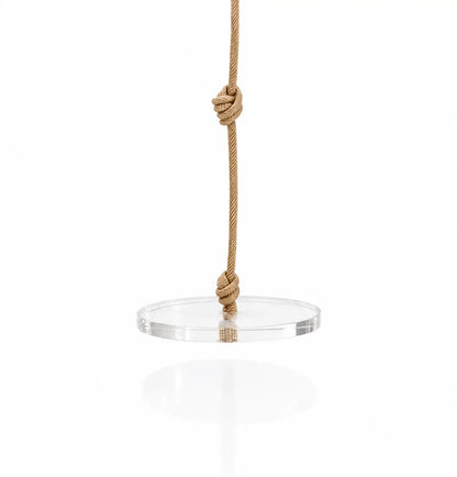 Acrylic Balance Swing (Clear with tan rope)