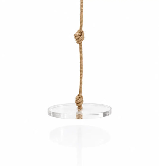 Acrylic Balance Swing (Clear with tan rope)