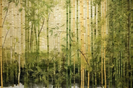 Stitched Bamboo Wallpaper