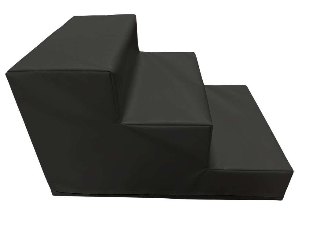 AK Athletics soft play stairs for toddlers in black, ideal for safe climbing and playtime activities