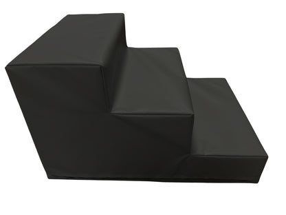 AK Athletics soft play stairs for toddlers in black, ideal for safe climbing and playtime activities