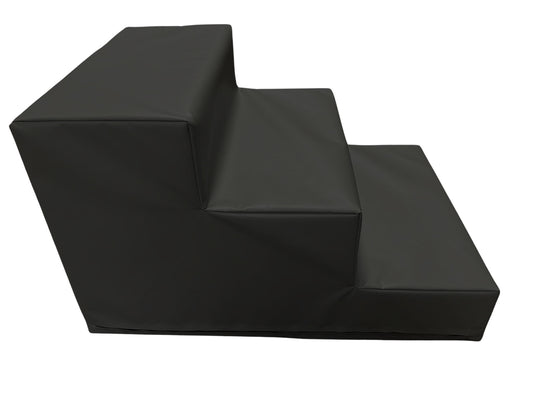 AK Athletics soft play stairs for toddlers in black, ideal for safe climbing and playtime activities