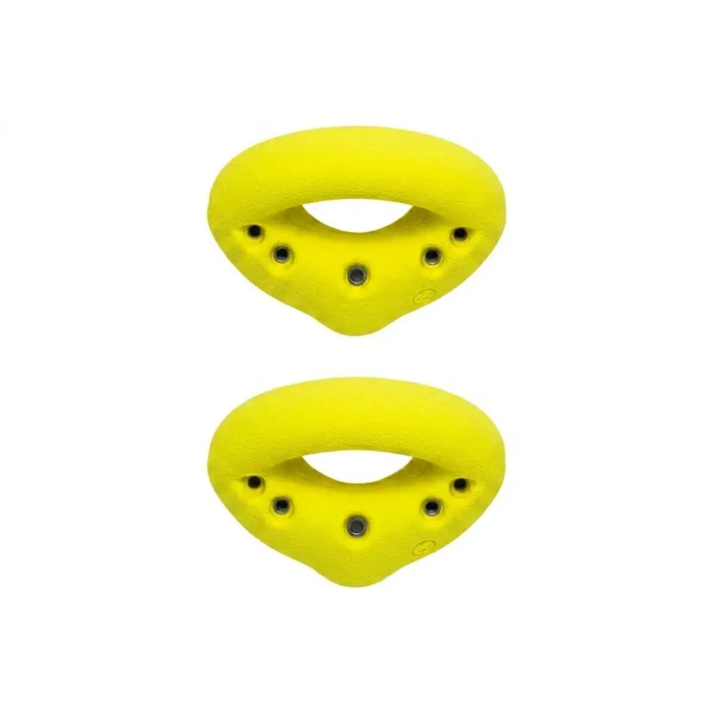 Large Grabber Climbing Wall Holds Neon Yellow Screw on