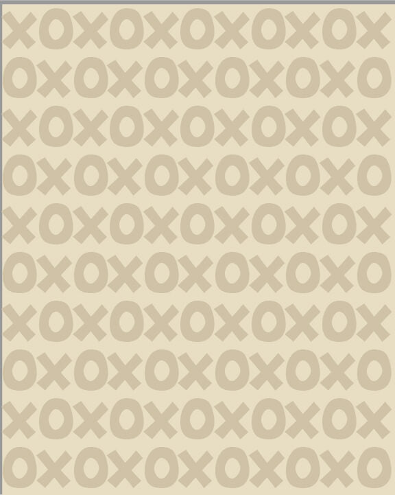 Large XO Cream Inverted