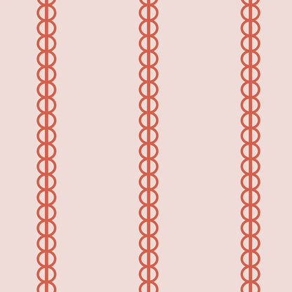 Red Ornamental Stripes Wallpaper