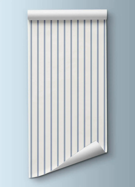 Thin Blue Stripes Wallpaper