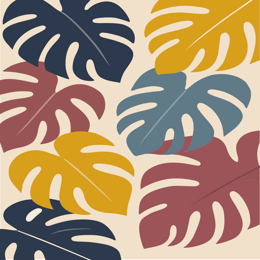 Palm Leaf Ceiling Paper Mauve