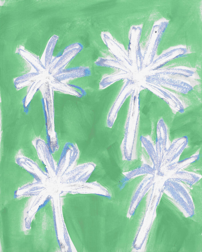 Palm Tree Wallpaper [green/blue]