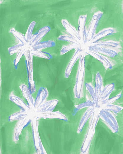 Palm Tree Wallpaper [green/blue]