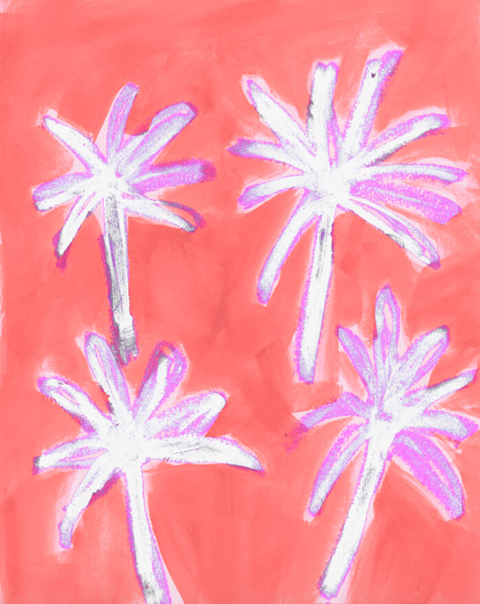 Palm Tree Wallpaper [orange/violet]