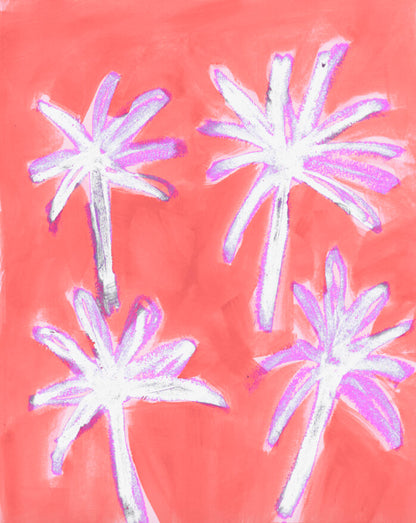Palm Tree Wallpaper [orange/violet]