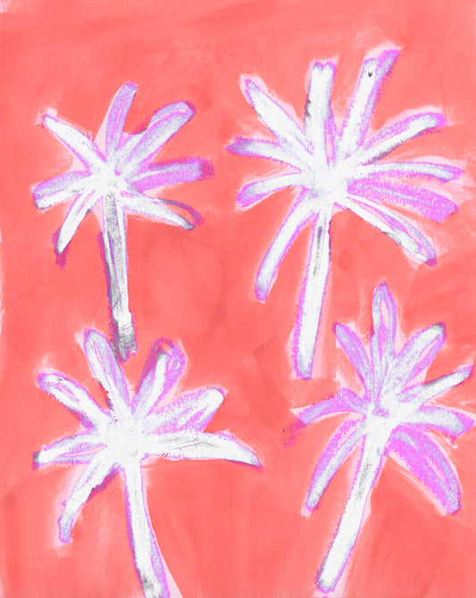Palm Tree Wallpaper [orange/violet]