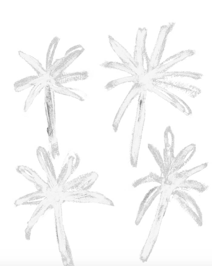 Palm Tree Wallpaper [violet/gray]