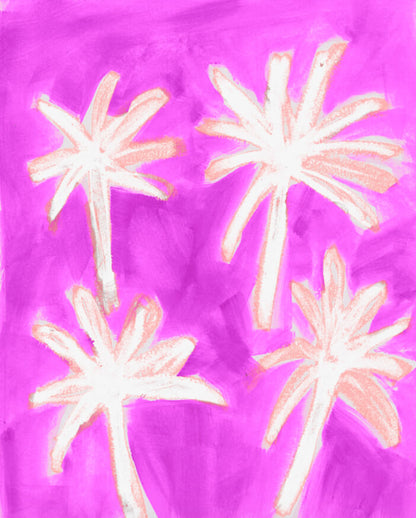 Palm Tree Wallpaper [violet/orange]