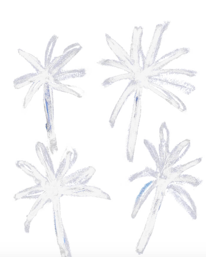 Palm Tree Wallpaper [white/blue]
