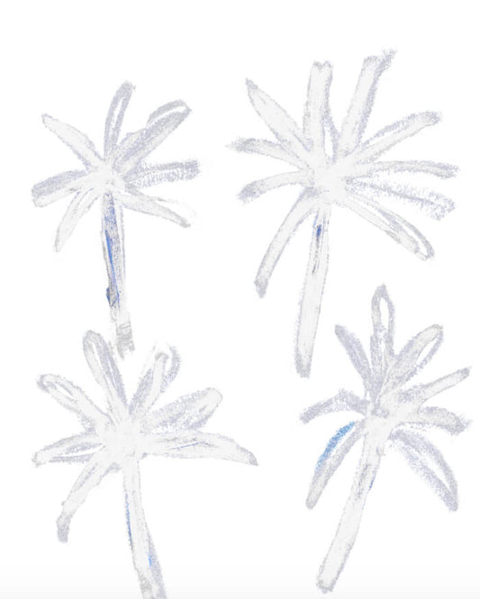 Palm Tree Wallpaper [white/blue]