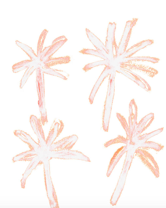 Palm Tree Wallpaper [white/orange]