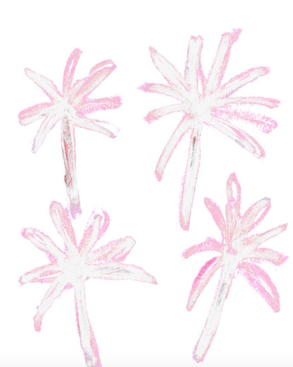 Palm Tree Wallpaper [white/pink]