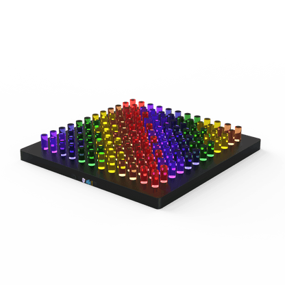Colorful Mini Lite-Brite board for kids featuring vibrant pegs for creative design and play