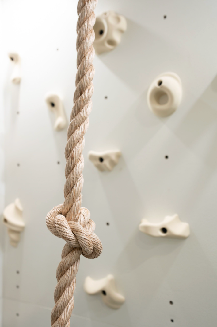 Knotted Climbing Rope - Tan