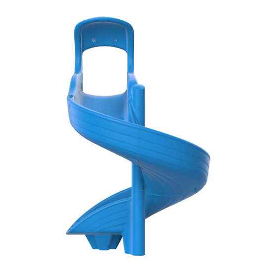 Open Spiral Slide for Residential Indoor + Outdoor Playgrounds |Modern curved Spiral Slide