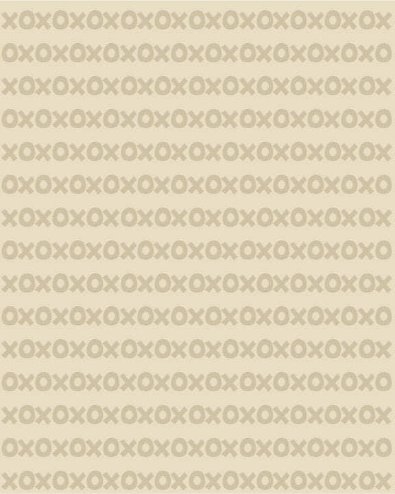 Small XO Cream Inverted