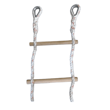 Jammar anchored rope ladder for kids with sturdy wooden rungs for safe climbing adventures