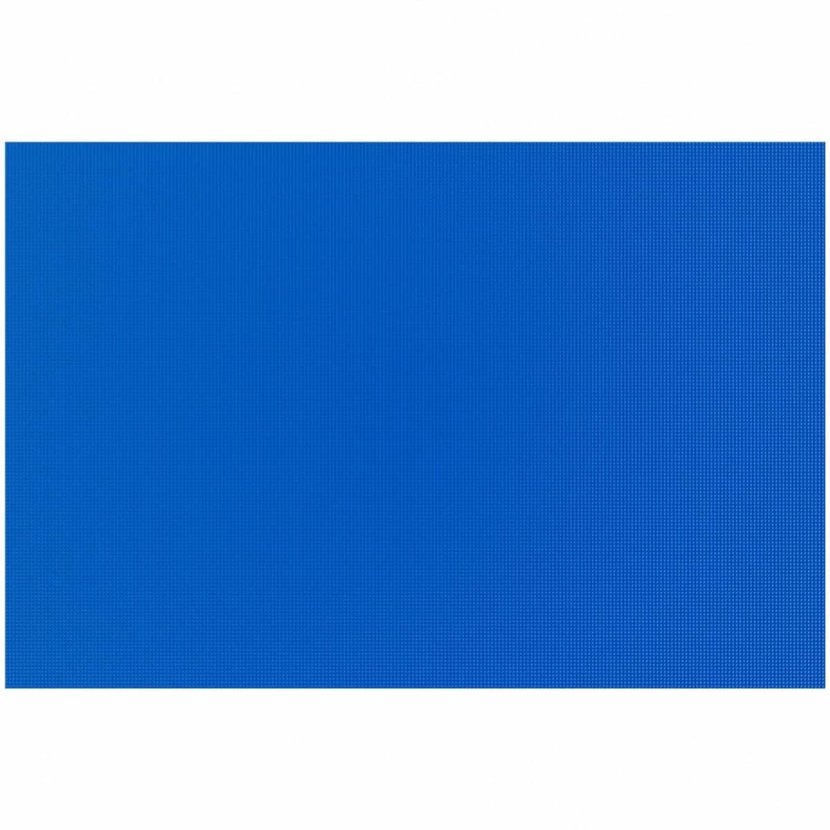 Bright blue brick building board for kids designed for creative STEM activities and building projects