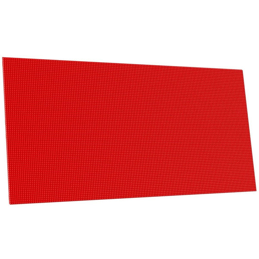 Bright red brick building board for kids, perfect for creative STEM activities and building projects.