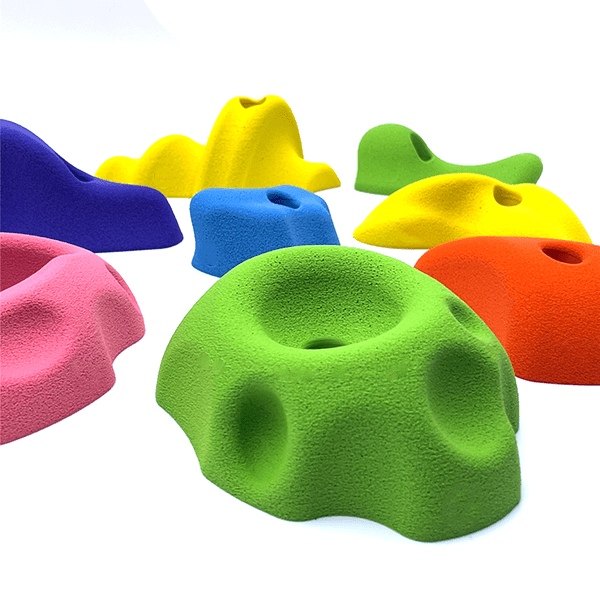 Colorful Chunky Monkey Rock Wall Holds | Bolt On OR Screw On - Smart Playrooms