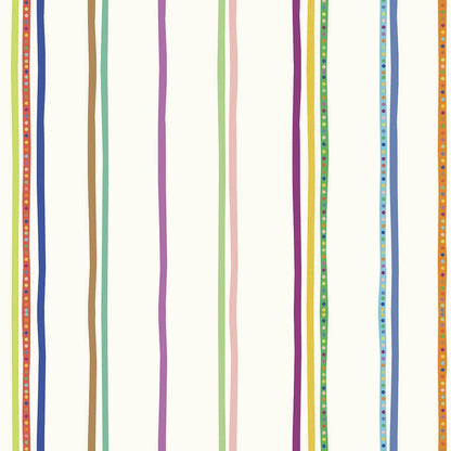 MOOUI colorful striped wallpaper for playrooms with vibrant vertical stripes in various colors
