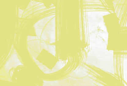 Cara Saven educational playroom wallpaper in soft yellow with artistic abstract brush strokes