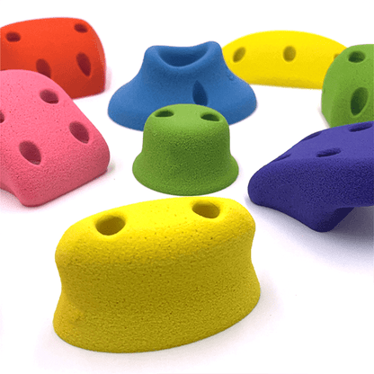 Exclusive Designer Colorful Smooth Move Rock Wall Holds | Bolt on AND Screw On - Smart Playrooms