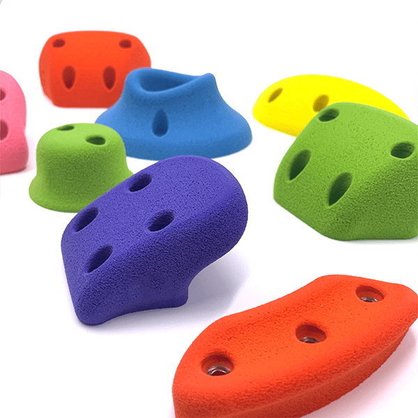 Exclusive Designer Colorful Smooth Move Rock Wall Holds | Bolt on AND Screw On - Smart Playrooms