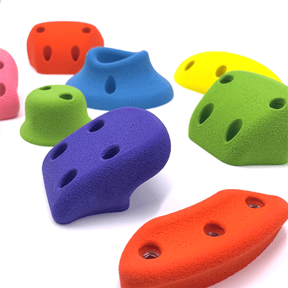 Exclusive Designer Colorful Smooth Move Rock Wall Holds | Bolt on AND Screw On - Smart Playrooms