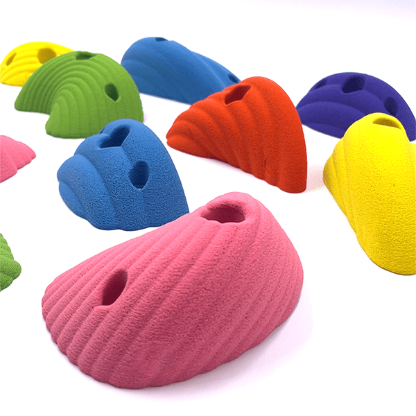 Exclusive Designer Colorful Wave Rock Wall Holds | Bolt On AND Screw On - Smart Playrooms