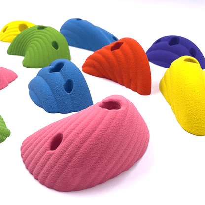 Exclusive Designer Colorful Wave Rock Wall Holds | Bolt On AND Screw On - Smart Playrooms