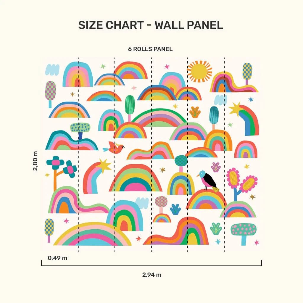 Fantastic Rainbow Wallpaper - Smart Playrooms