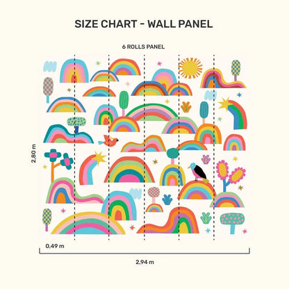 Fantastic Rainbow Wallpaper - Smart Playrooms