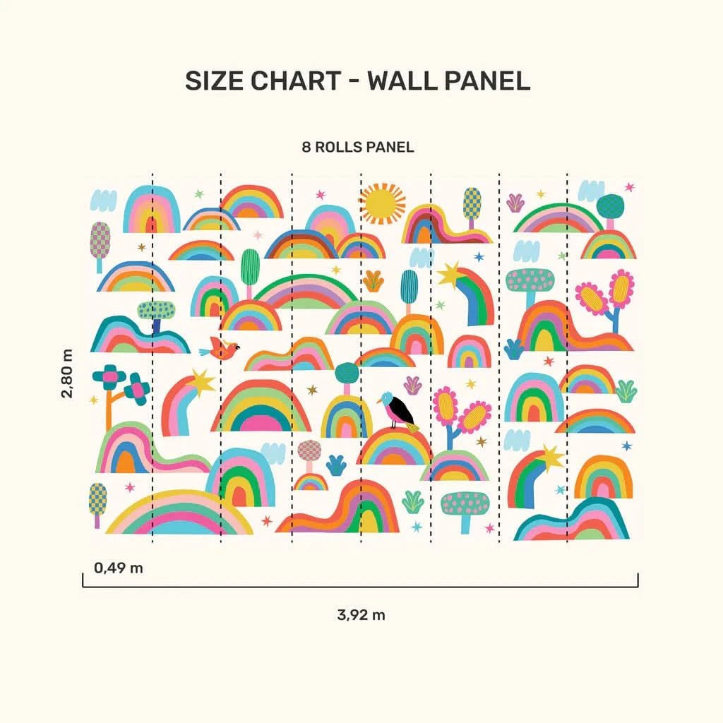Fantastic Rainbow Wallpaper - Smart Playrooms
