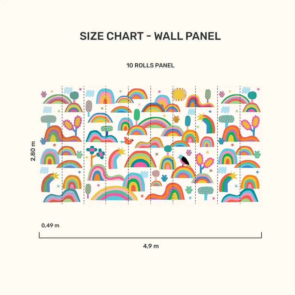 Fantastic Rainbow Wallpaper - Smart Playrooms