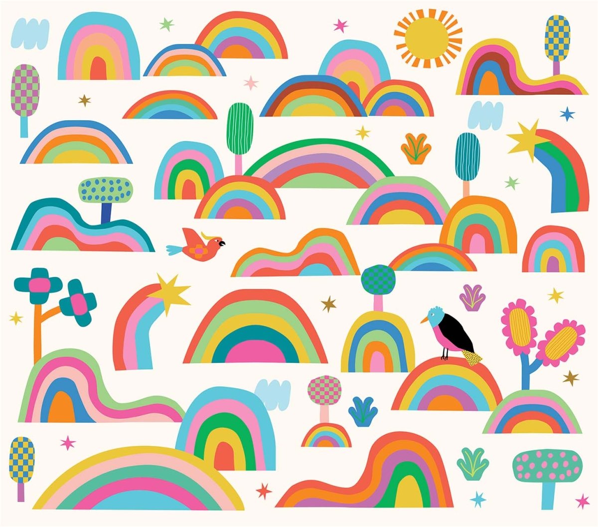 Fantastic Rainbow Wallpaper - Smart Playrooms