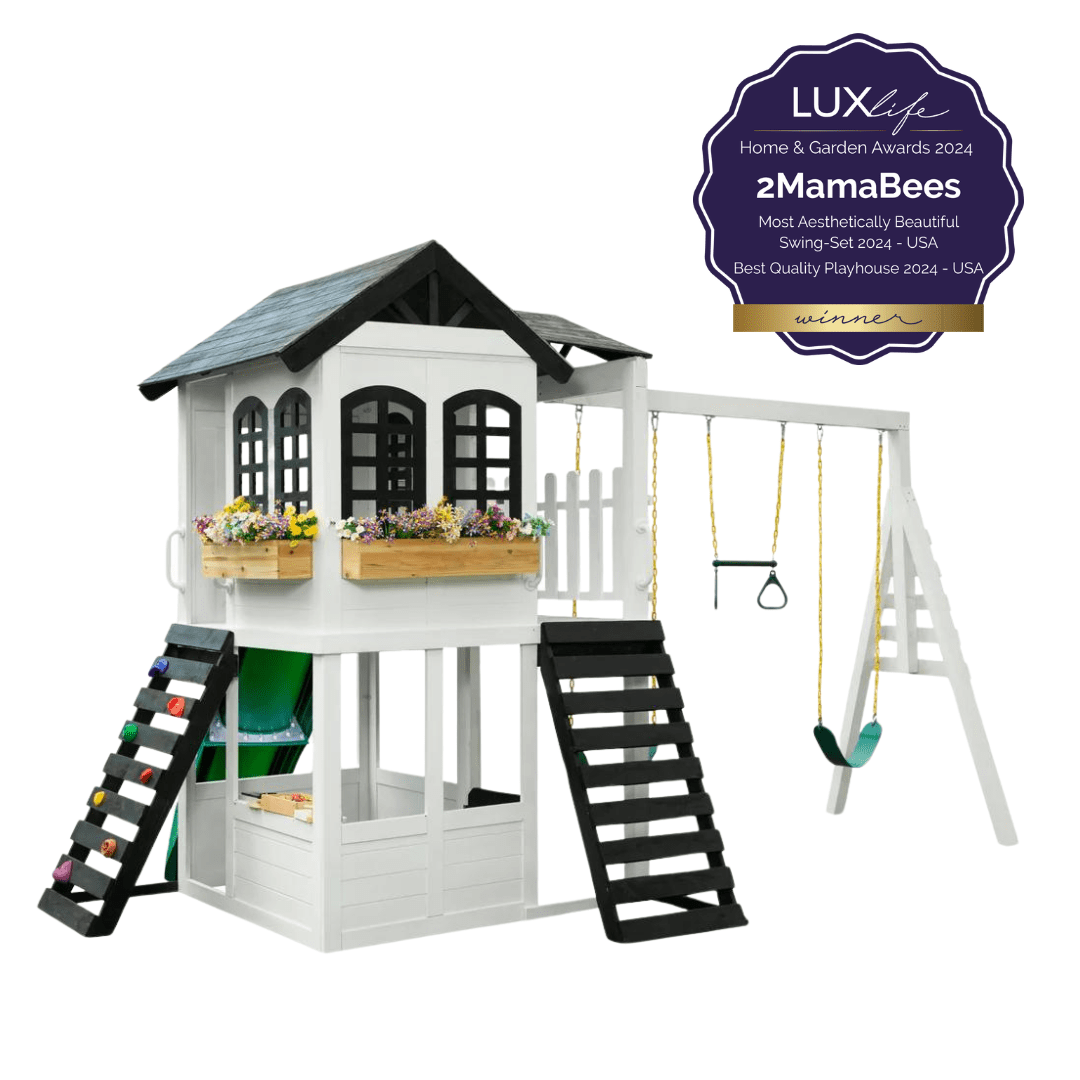 Farmhouse Designer 2 Story Playhouse - Smart Playrooms