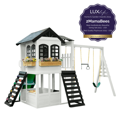 Farmhouse Designer 2 Story Playhouse - Smart Playrooms