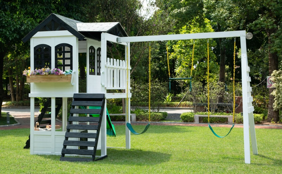 Farmhouse Designer 2 Story Playhouse - Smart Playrooms